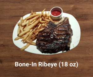 18 oz Bone-In Ribeye – richly marbled, bone-in steak grilled over open flame and seasoned with Outback’s bold spice blend – hearty and flavorful