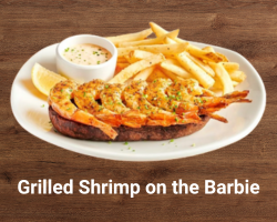 Grilled Shrimp on the Barbie – seasoned shrimp skewers flame-grilled and served with Outback’s signature remoulade sauce – flavorful Australian-seafood