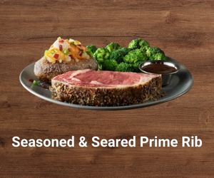 Seasoned and seared prime rib cooked to perfection with Outback’s signature spice blend – tender and flavorful steakhouse entrée