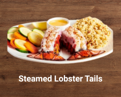 Steamed Lobster Tails – tender, wild-caught lobster tails steamed to perfection and served with drawn butter – luxurious Outback Steakhouse seafood