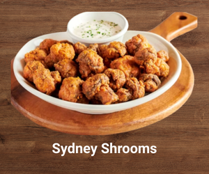 Crispy fried Sydney Shrooms served golden brown with creamy ranch dip – Outback Steakhouse mushroom appetizer